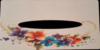 3D kapesníkovník bez dierok  UV tlač 3mm - 23,5x12cm - typ17