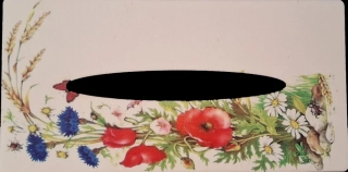 3D kapesníkovník bez dierok  UV tlač 3mm - 23,5x12cm - typ18