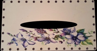 3D kapesníkovník s dierkami UV tlač 3mm - 24,5x13cm - typ3