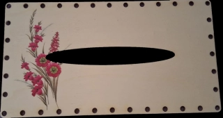 3D kapesníkovník s dierkami  UV tlač 3mm - 24,5x13cm - typ6