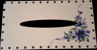 3D kapesníkovník s dierkami  UV tlač 3mm - 24,5x13cm - typ12