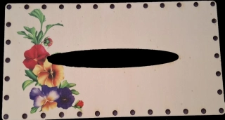 3D kapesníkovník s dierkami  UV tlač 3mm - 24,5x13cm - typ27