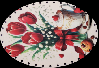 3D elipsa 33x25cm UV tlač - č.20
