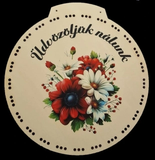 3D vrkočový veniec UV tlač - Üdvözöljük nálunk (Vitajte u nás) č.1