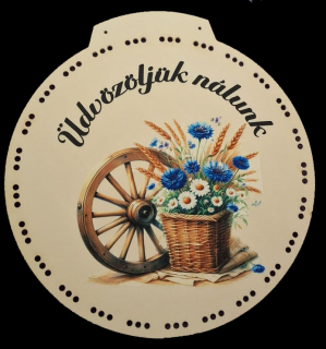 3D vrkočový veniec UV tlač - Üdvözöljük nálunk (Vitajte u nás) č.2