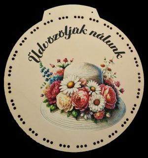 3D vrkočový veniec UV tlač - Üdvözöljük nálunk (Vitajte u nás) č.3
