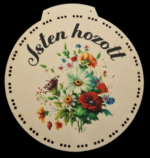 3D vrkočový veniec UV tlač -  Isten hozott(Vitajte) č.3