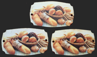 3D tabuľka s potlačou PEČIVO 5x3cm UV tlač - č.1
