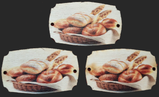 3D tabuľka s potlačou PEČIVO 5x3cm UV tlač - č.2