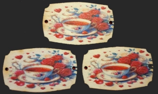3D tabuľka s potlačou ČAJ 5x3cm UV tlač