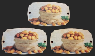 3D tabuľka s potlačou ZEMIAKY 5x3cm UV tlač
