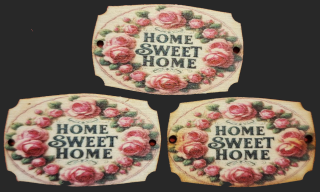 3D tabuľka s potlačou HOME SWEET HOME 5x3cm UV tlač č.-2